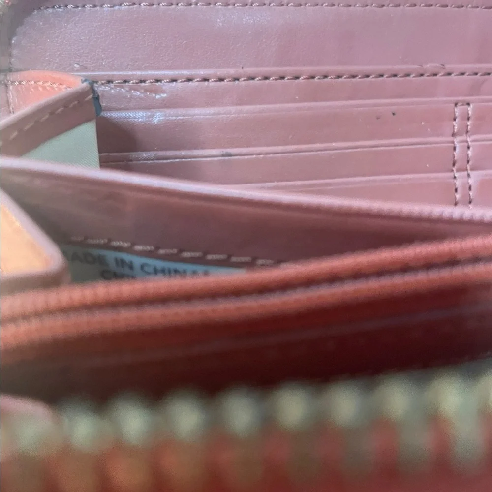 Coach orange Leather Zip Wallet - Picture 6 of 9